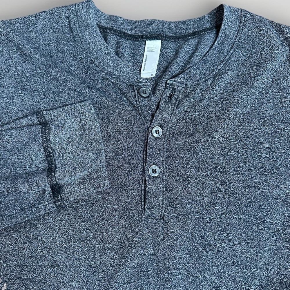 Vintage American Apparel Kill Shirt Men Medium Gray Dexter Morgan Henley Thermal